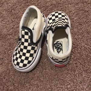 Checker slide on Vans toddler size 5